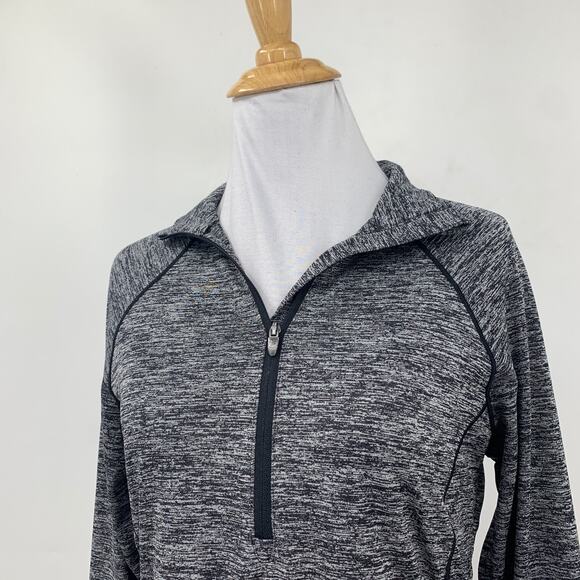 Under Armour Top Women M Medium Grey Semi Fitted HeatGear Reflective Long Sleeve - Picture 3 of 14